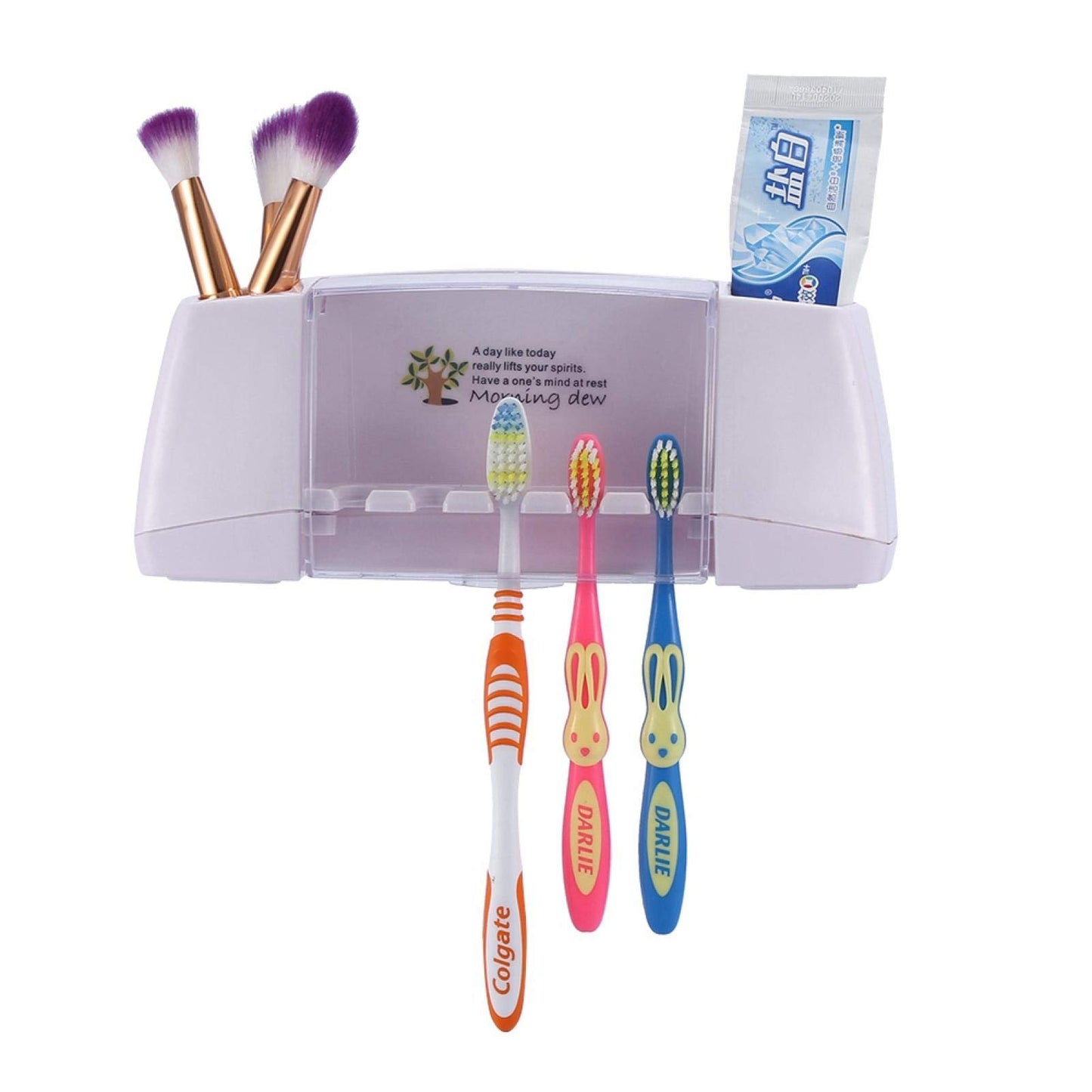 Wall Mounted Tooth Brush Holder-Multifunctional Bathroom Accessories Holder