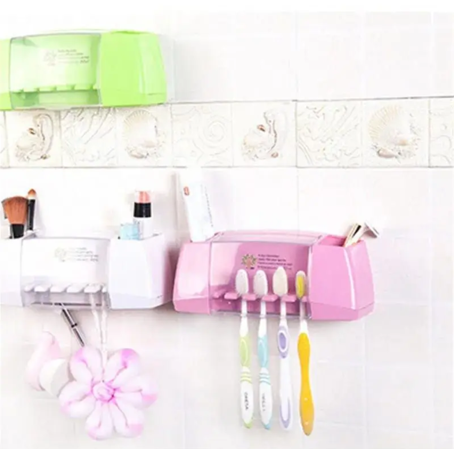 Wall Mounted Tooth Brush Holder-Multifunctional Bathroom Accessories Holder