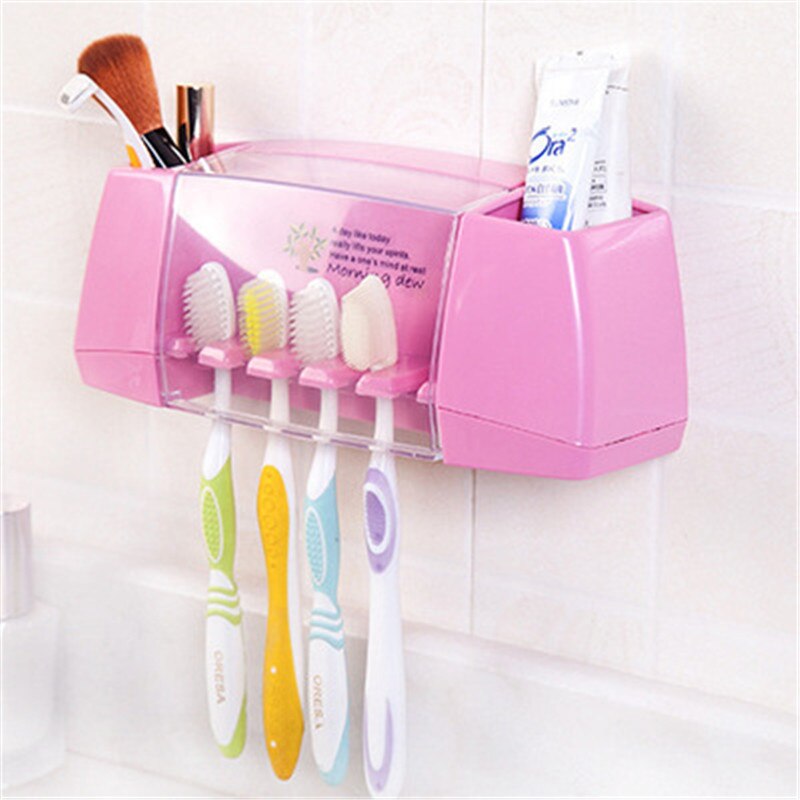 Wall Mounted Tooth Brush Holder-Multifunctional Bathroom Accessories Holder