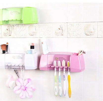 Wall Mounted Tooth Brush Holder-Multifunctional Bathroom Accessories Holder