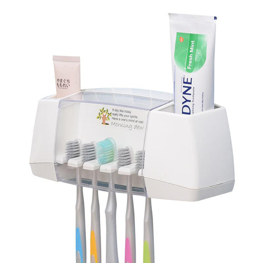 Wall Mounted Tooth Brush Holder-Multifunctional Bathroom Accessories Holder